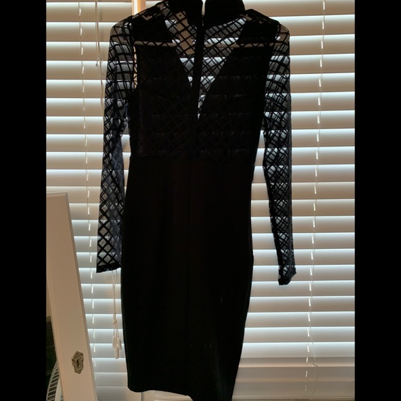 Long sleeve mesh dress - Picture 2 of 2